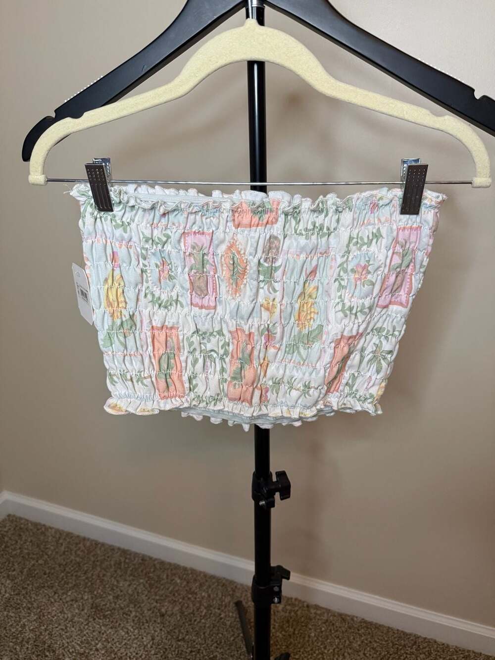 Altar'd State Floral Smocked Tube Top Size M - Picture 5 of 7